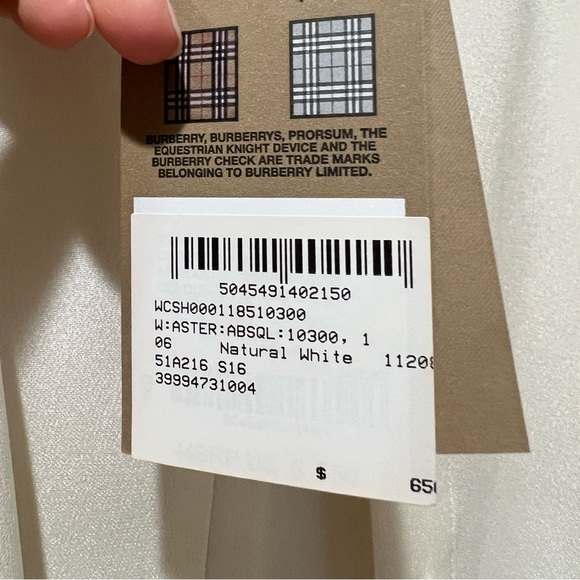 Brand new with tags Burberry silk shirt size 6 - Picture 4 of 4